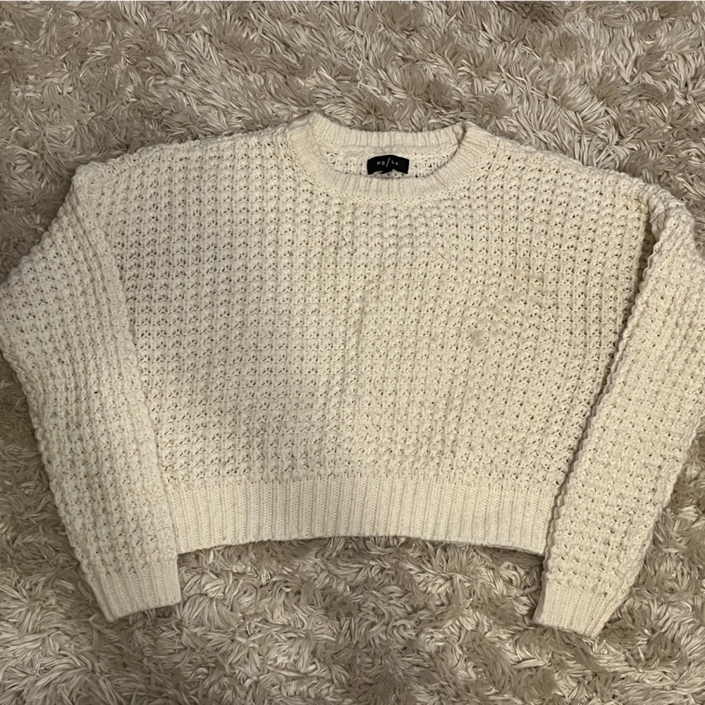 Women’s White Cropped Sweater